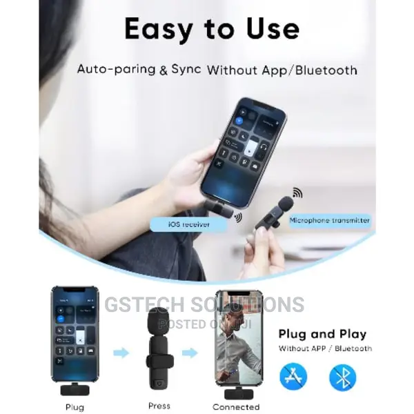 Wireless Lavalier Lapel Microphone - For iPhone And Android