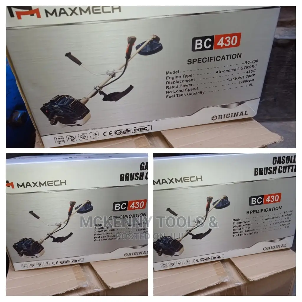 Maxmech Gasoline Brush Cutter Bc 430 Specification