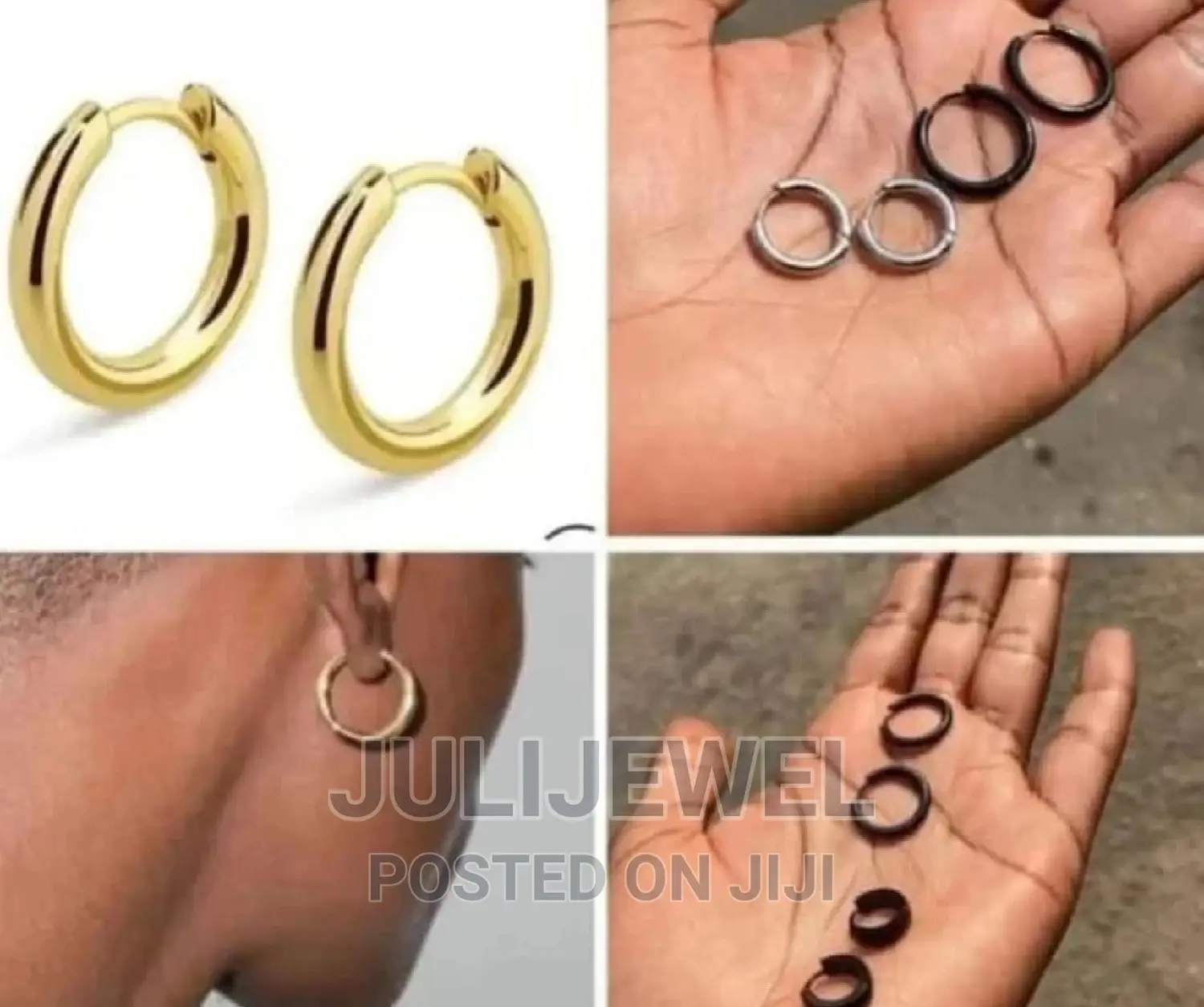 Men Hoops Earrings