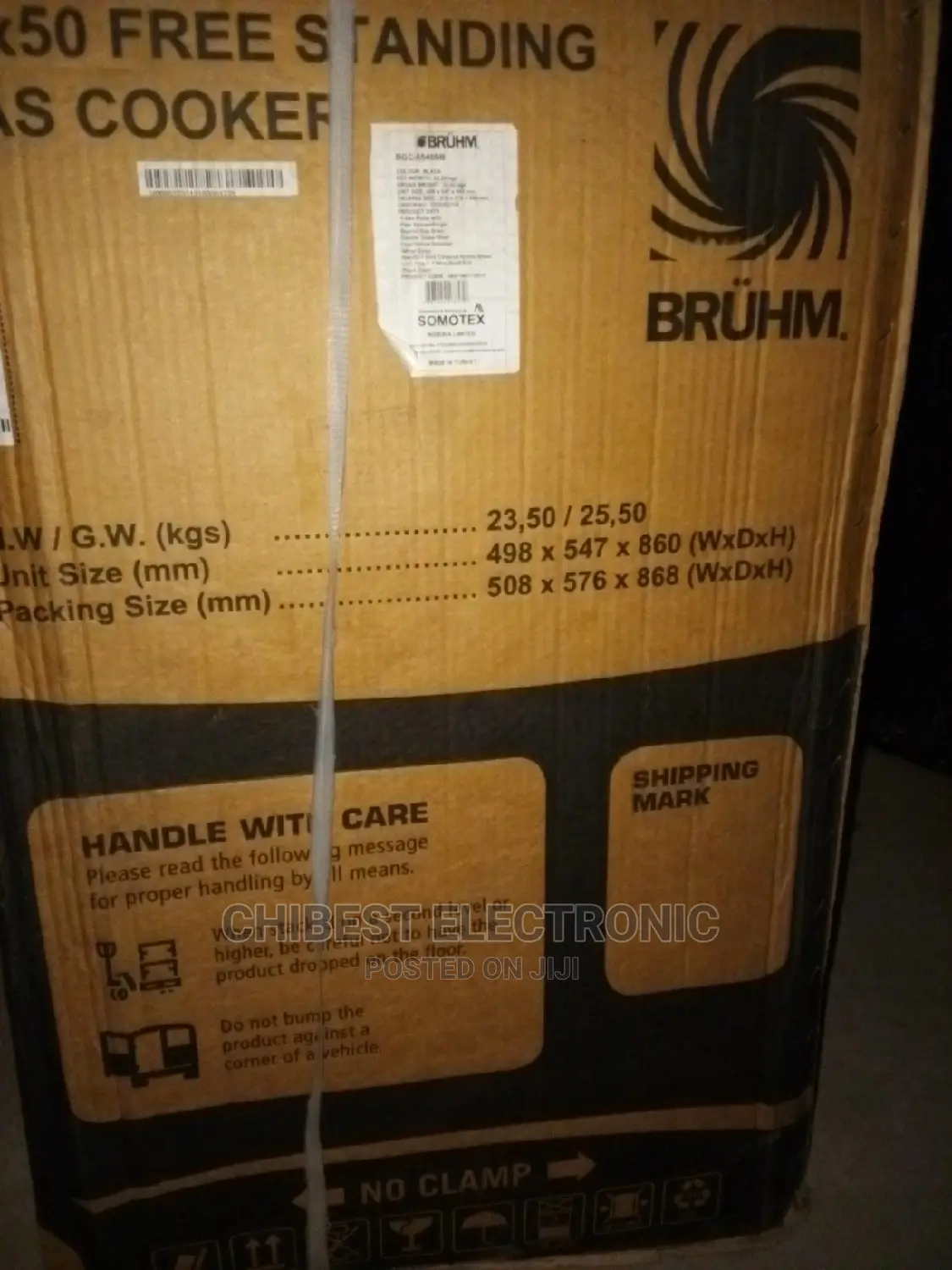 All Gas Cooker Bruhm Fataltic Gas With a Year Warranty