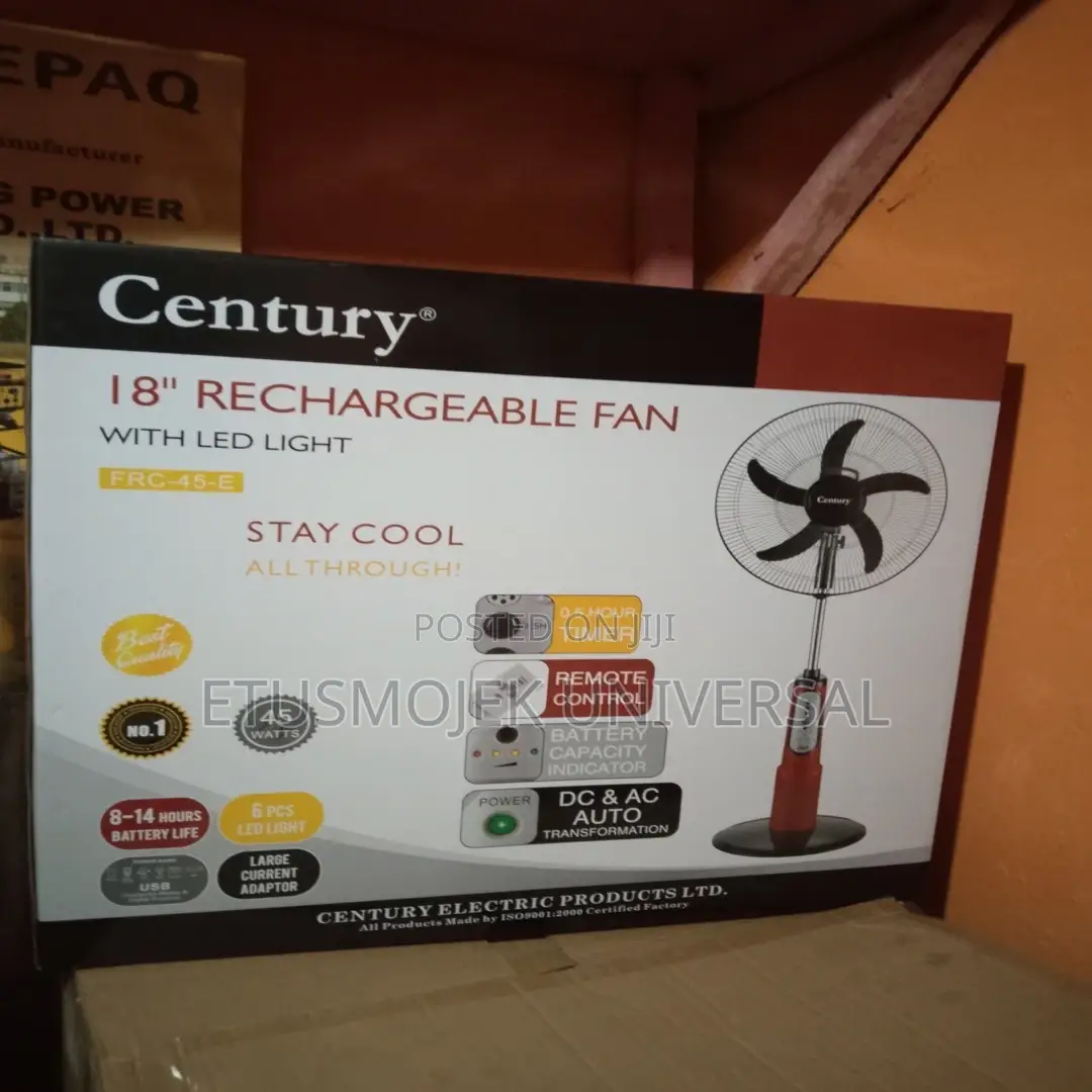 CENTURY 18inches Rechargeable Fan/FRC-45-E