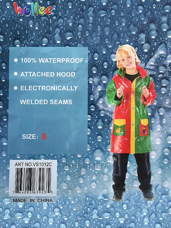 Water Proof Children Rain Coat - Multicolor