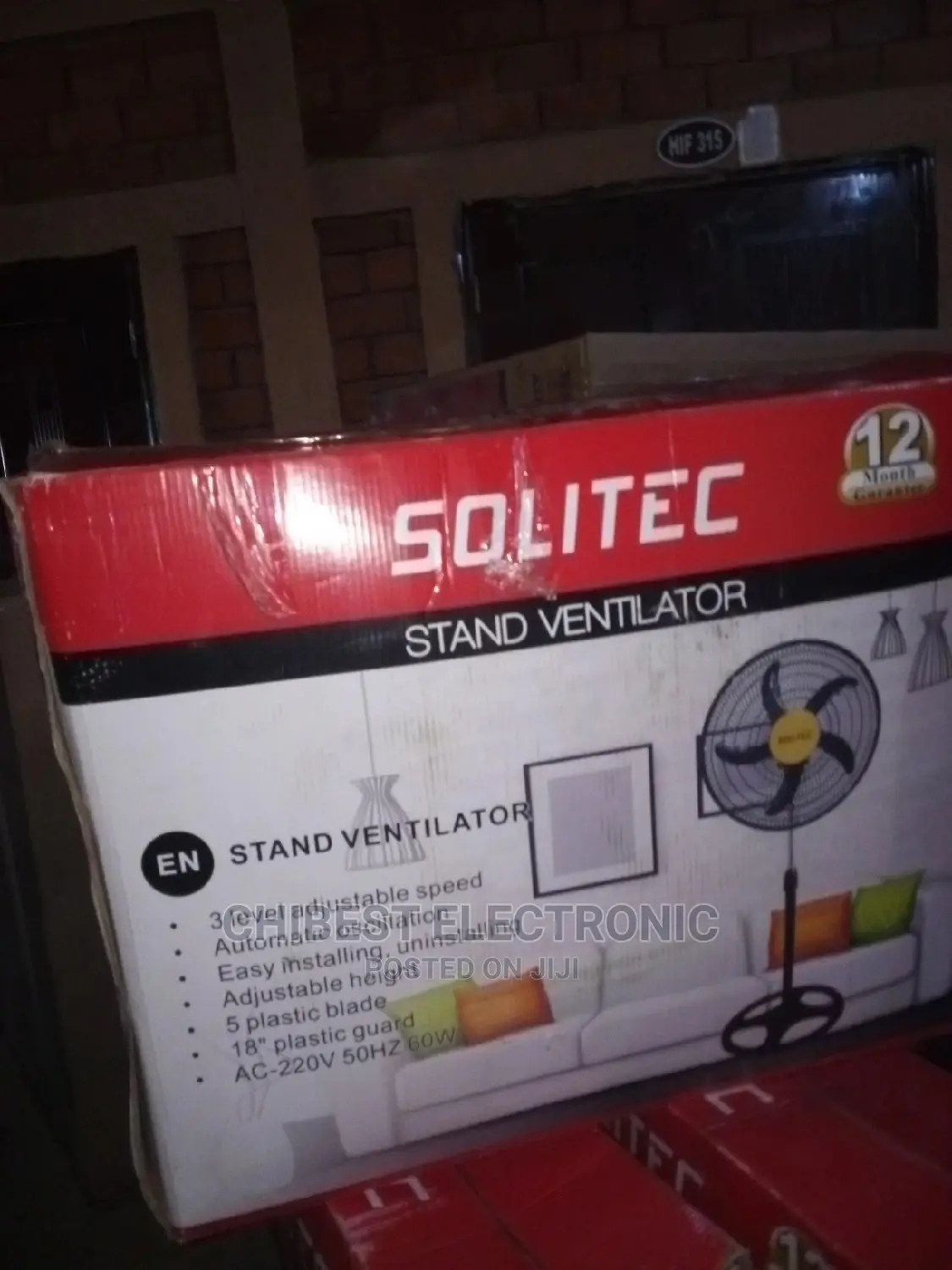 Solitec Standing Fan With 12 Month Warranty Brand New