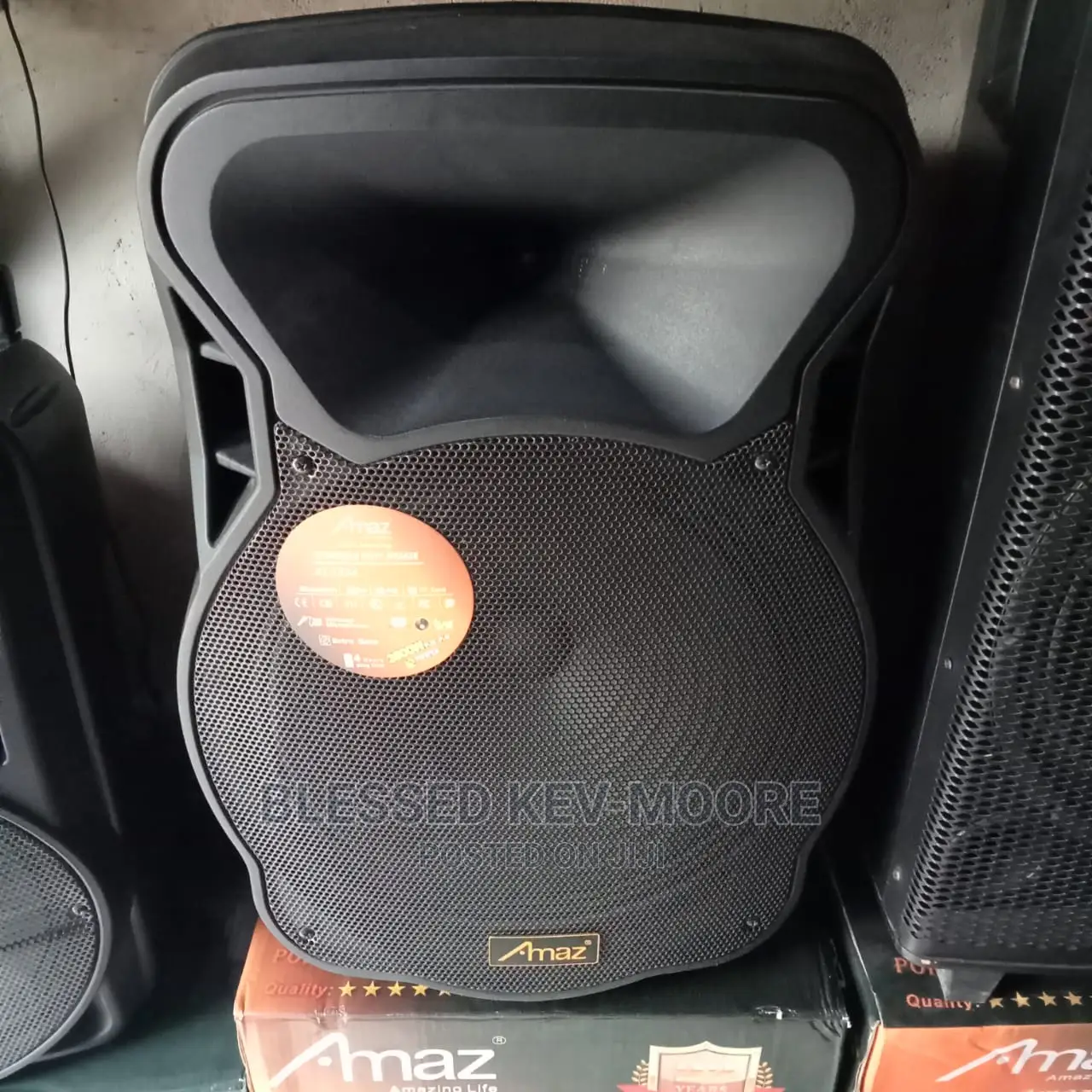 Amaz 15" Fast Charge Rechargeable Public Address BT 2mic