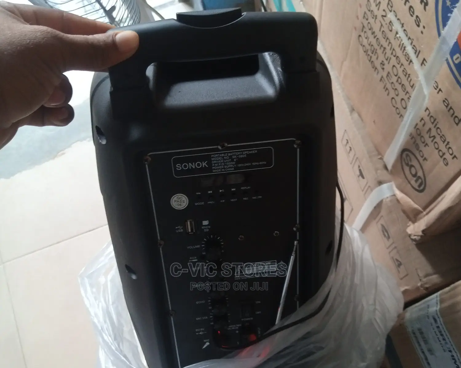 8'' Rechargeable Public Address System Bluetooth 2 Mic, Fm
