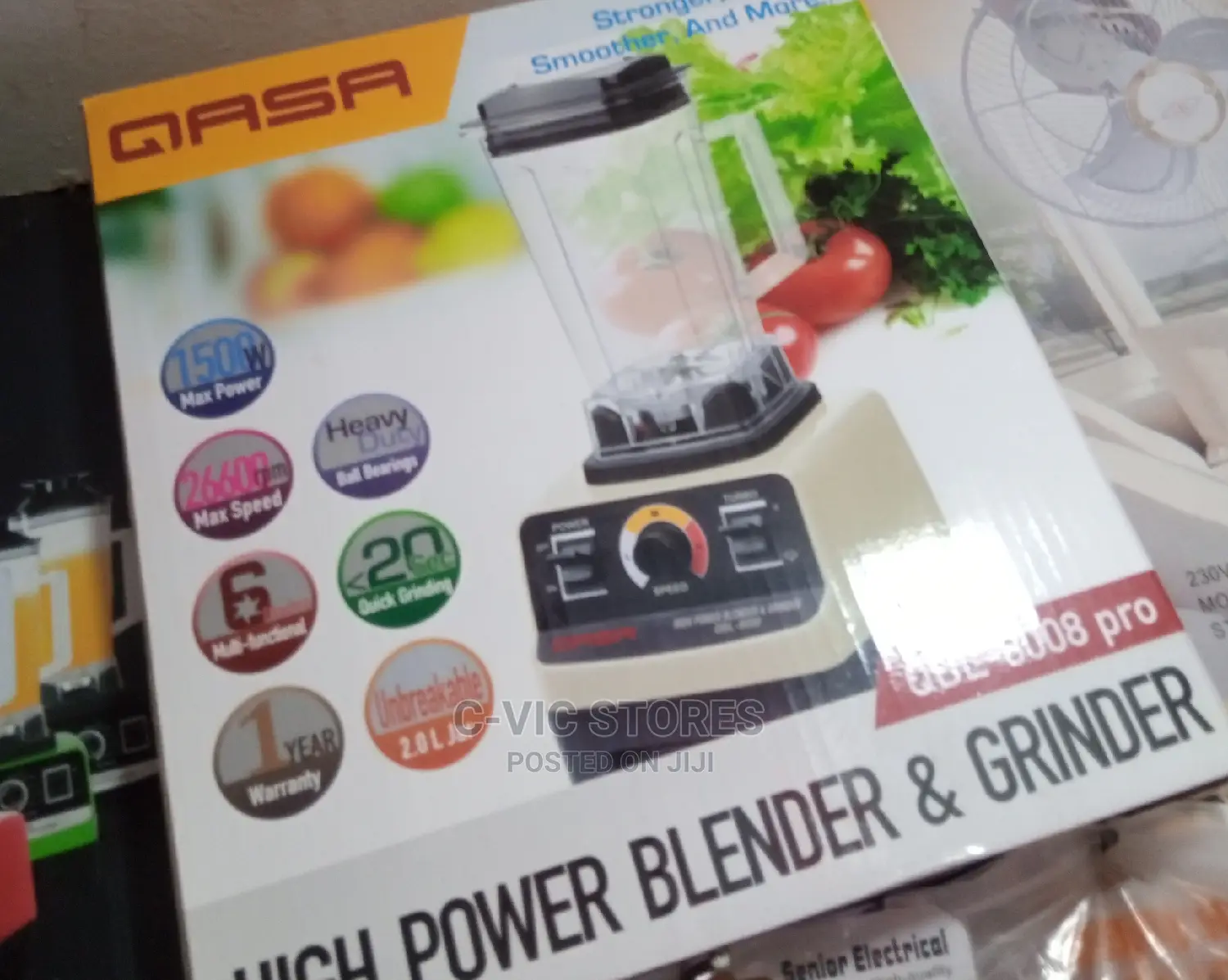 Qasa Quality High Power Blender Grinder QBL-8008 PRO