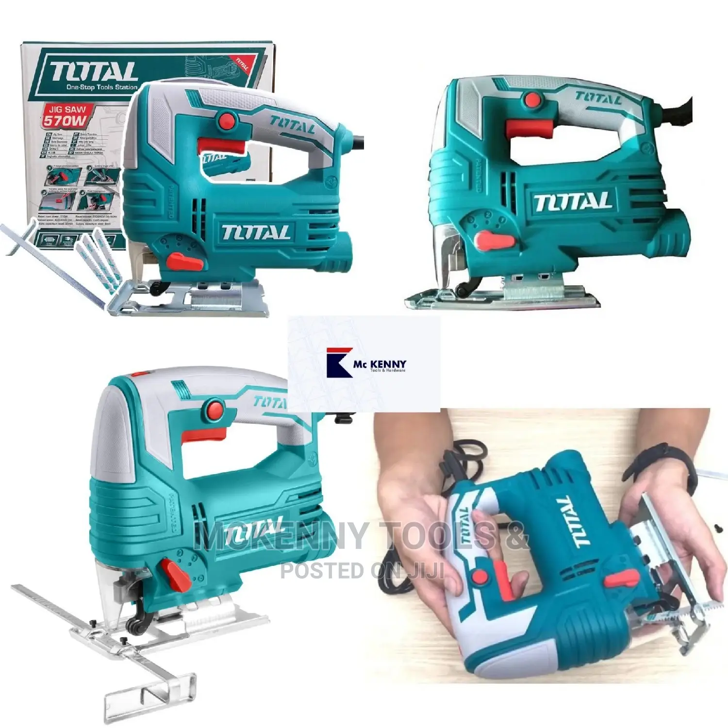 TOTAL Jigsaw 570W With 1set Carbon Brush 3pcs Blade