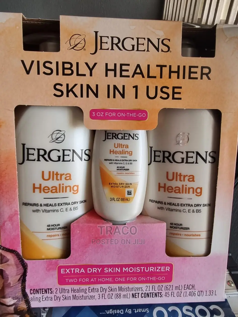 Jergens Ultra Healing Lotion for Dry Skin(Pack of 2 + Bonus)