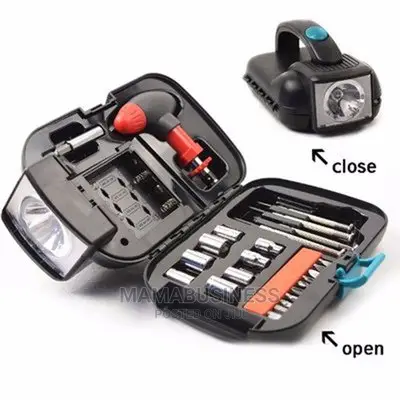 24pc Emergency Tools Box Kit With Flashlight