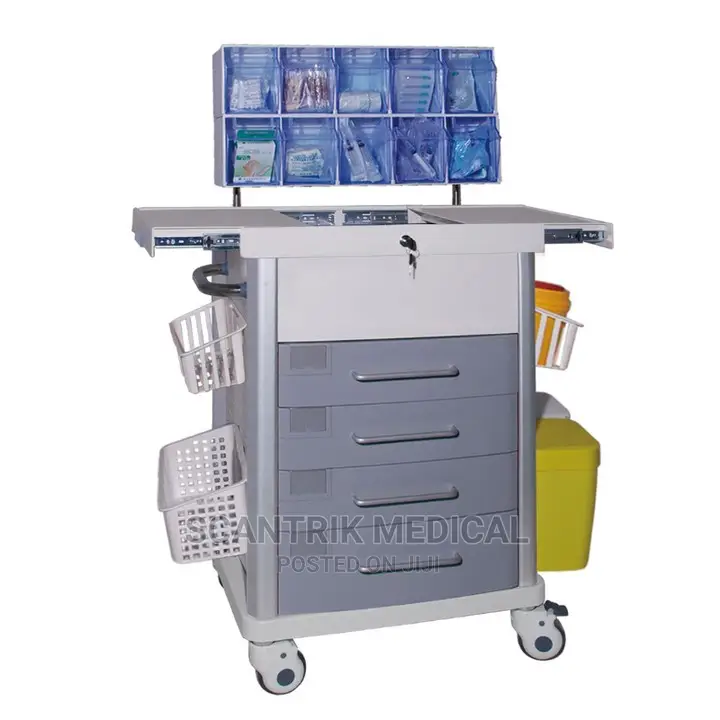 Easy to Wash Anesthesia Trolley