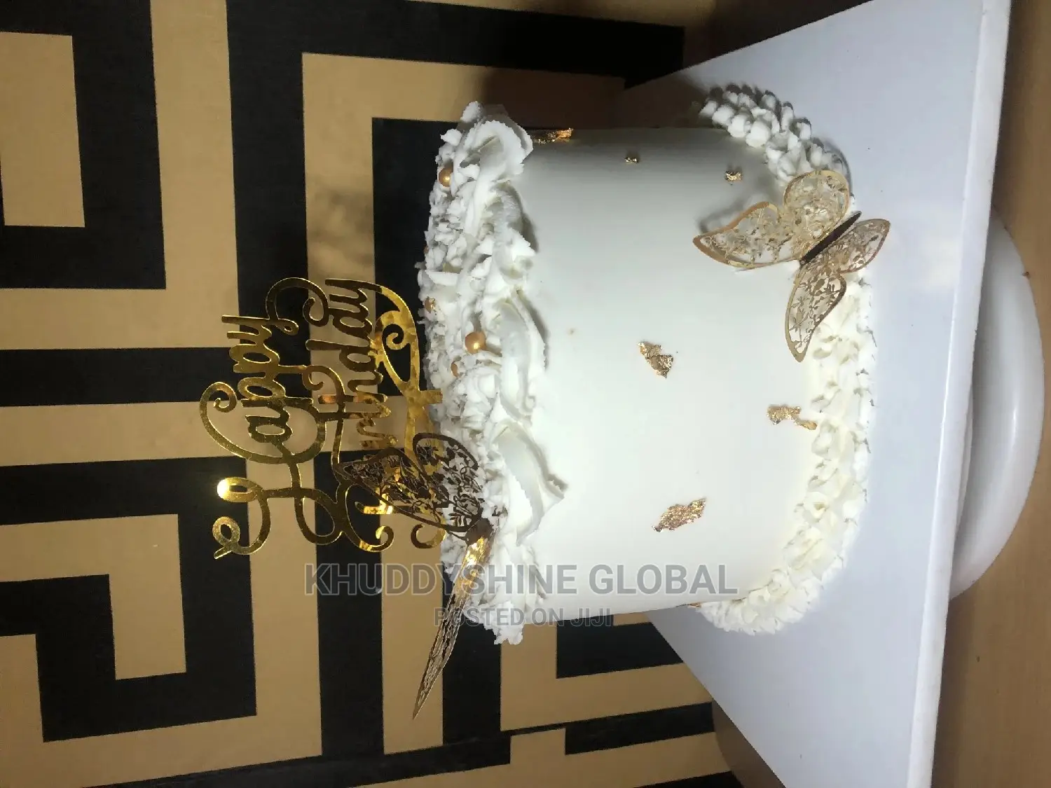 Gold And White Surprise Celebration Cakes