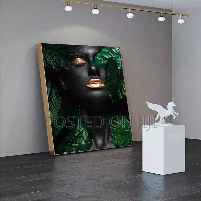 Abstract Sexy Girl With Leaf Poster and Print