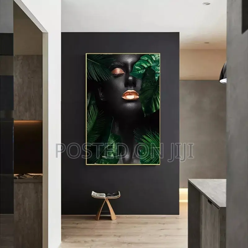 Abstract Sexy Girl With Leaf Poster and Print
