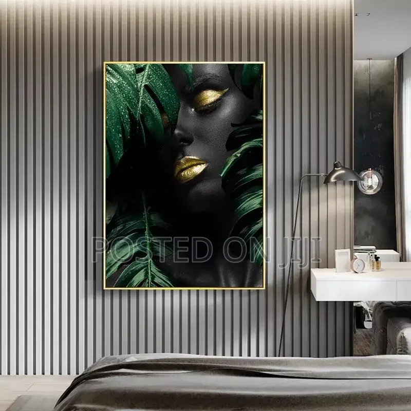 Abstract Sexy Girl With Leaf Poster and Print