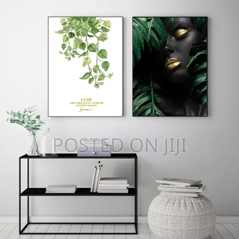 Abstract Sexy Girl With Leaf Poster and Print