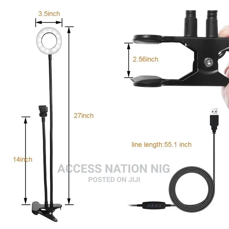 2 in 1 Photo Studio LED Ring Fill Light for Live Stream
