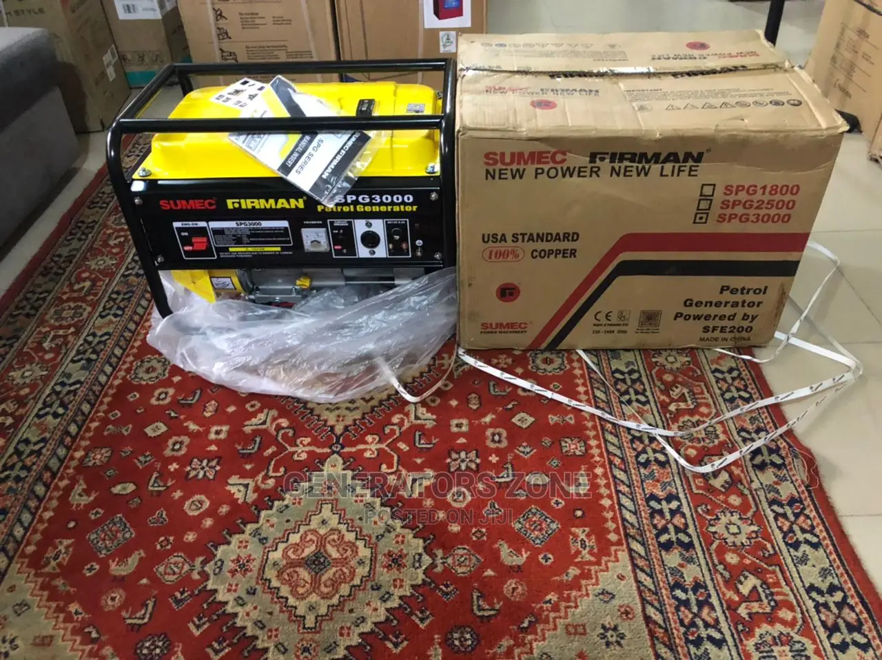 Sumec Firman Generator Spg3000 4.5KVA Yellow
