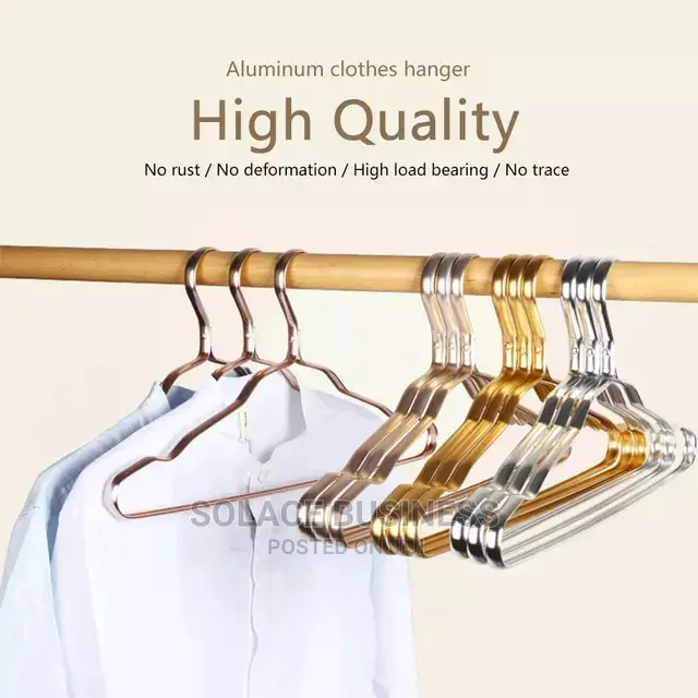 10 PCS Cloth Hangers, Luxury High Quality Aluminum Hangers