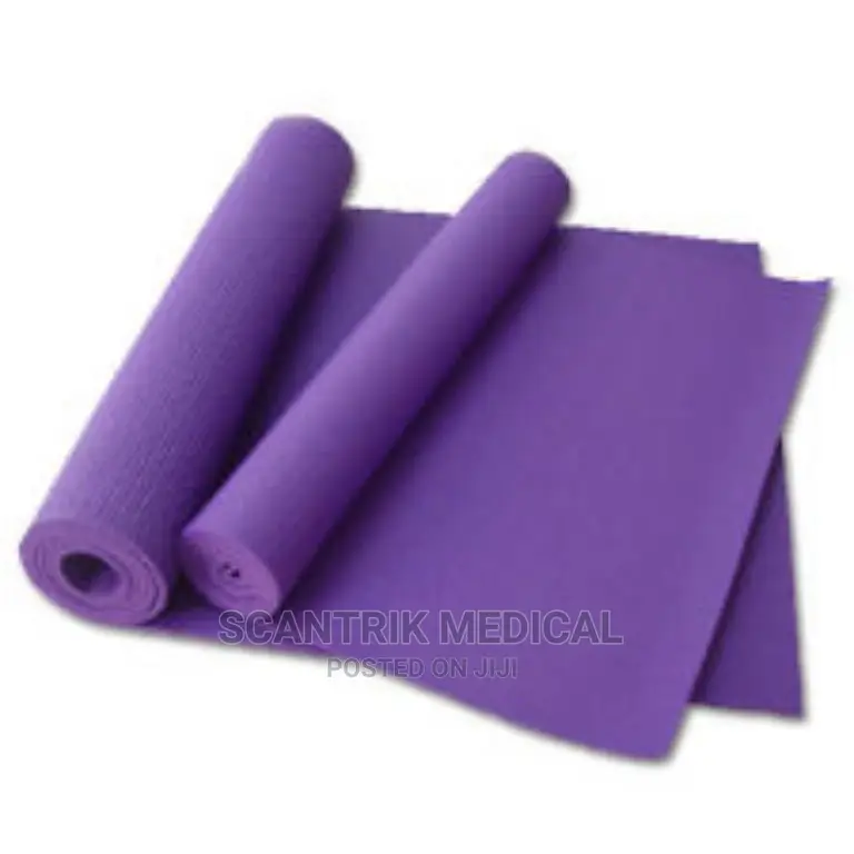 Purple and Black Plain Rubber Yoga Mat