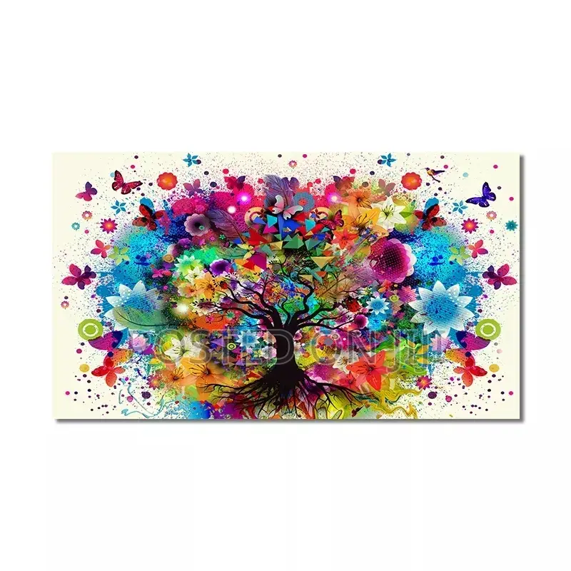Abstract Colorful Tree Butterfly Posters and Print