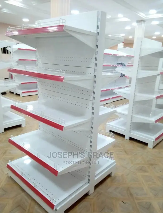Double Sided Supermarket Shelve Unit.