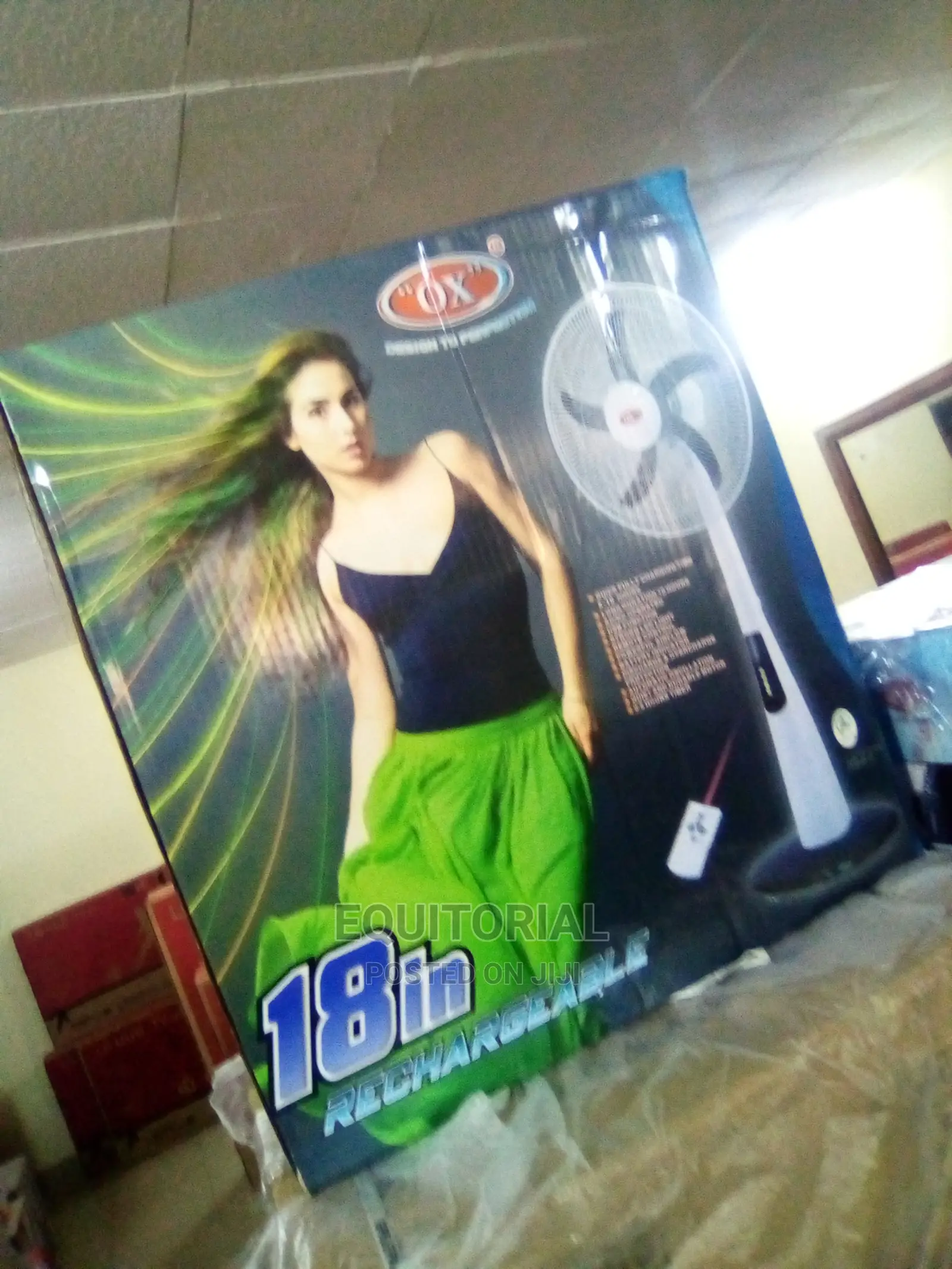 OX 18 Inches Rechargeable Standing Fan
