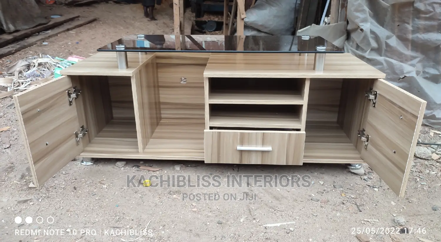 Television Stand Black and Brown