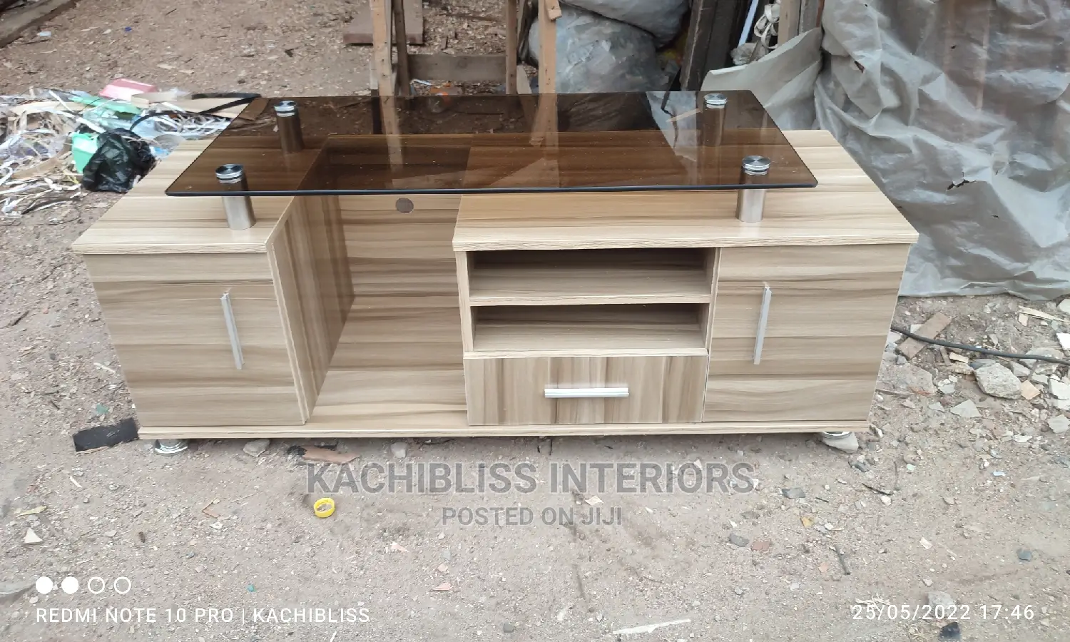 Television Stand Black and Brown