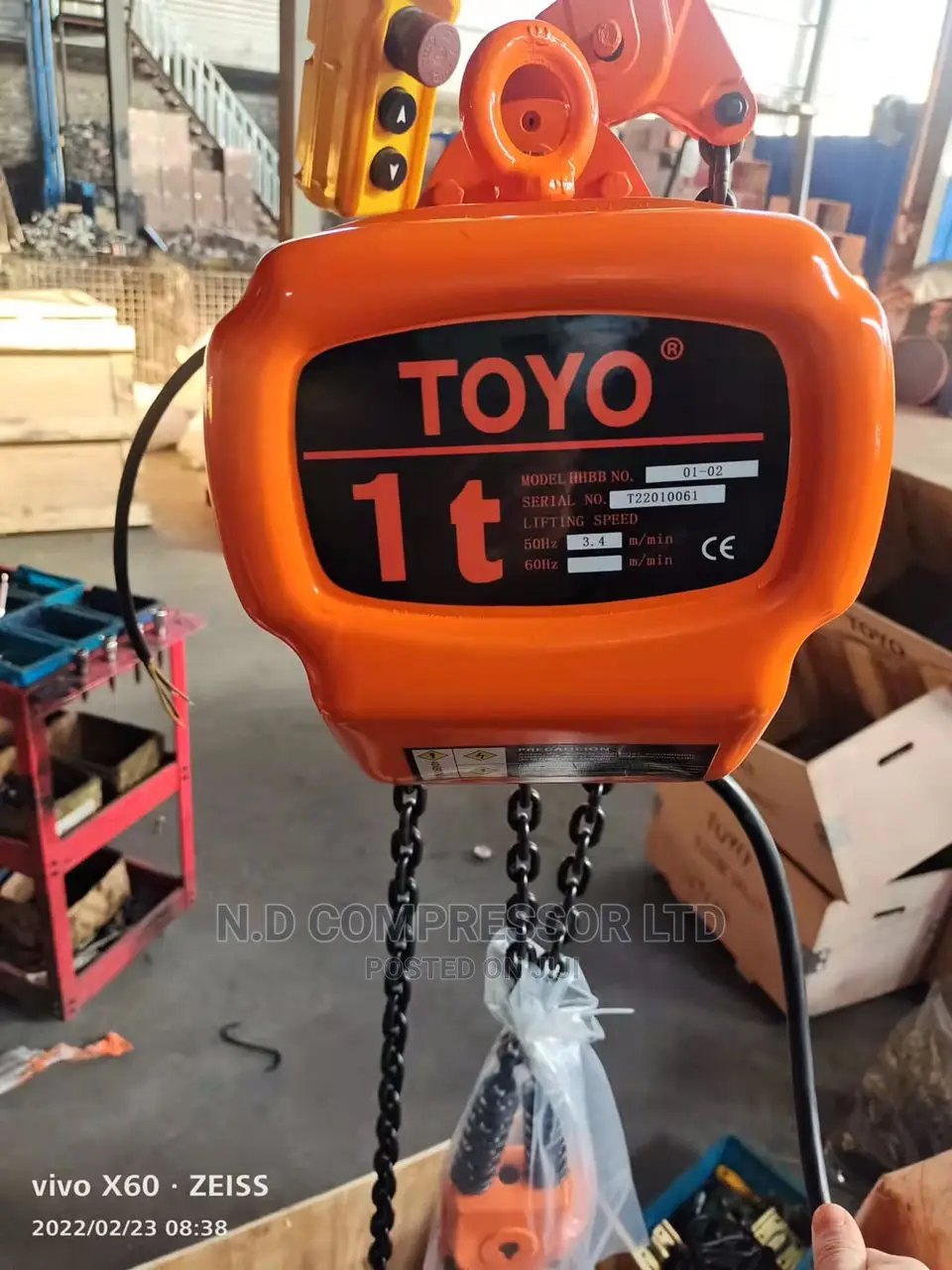 1 Electric Chain Block With Driver