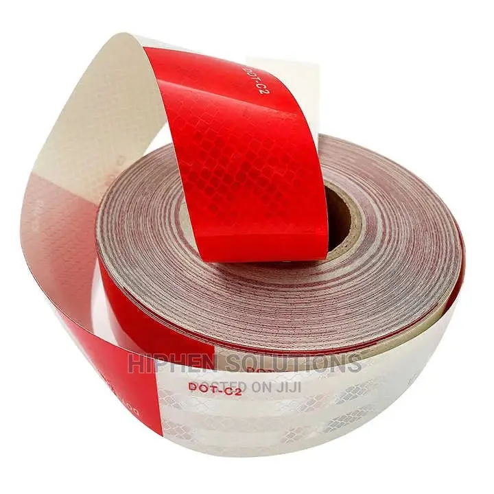 Adhesive Red And White Reflective Tape