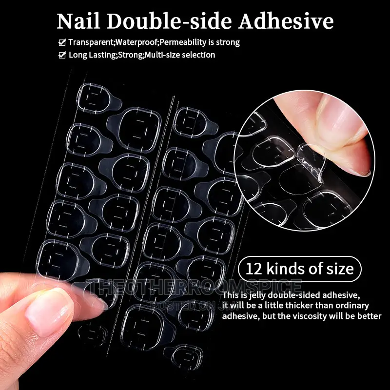 Double Sided Adhesive Clear Glue Stickers Nail Art Tip