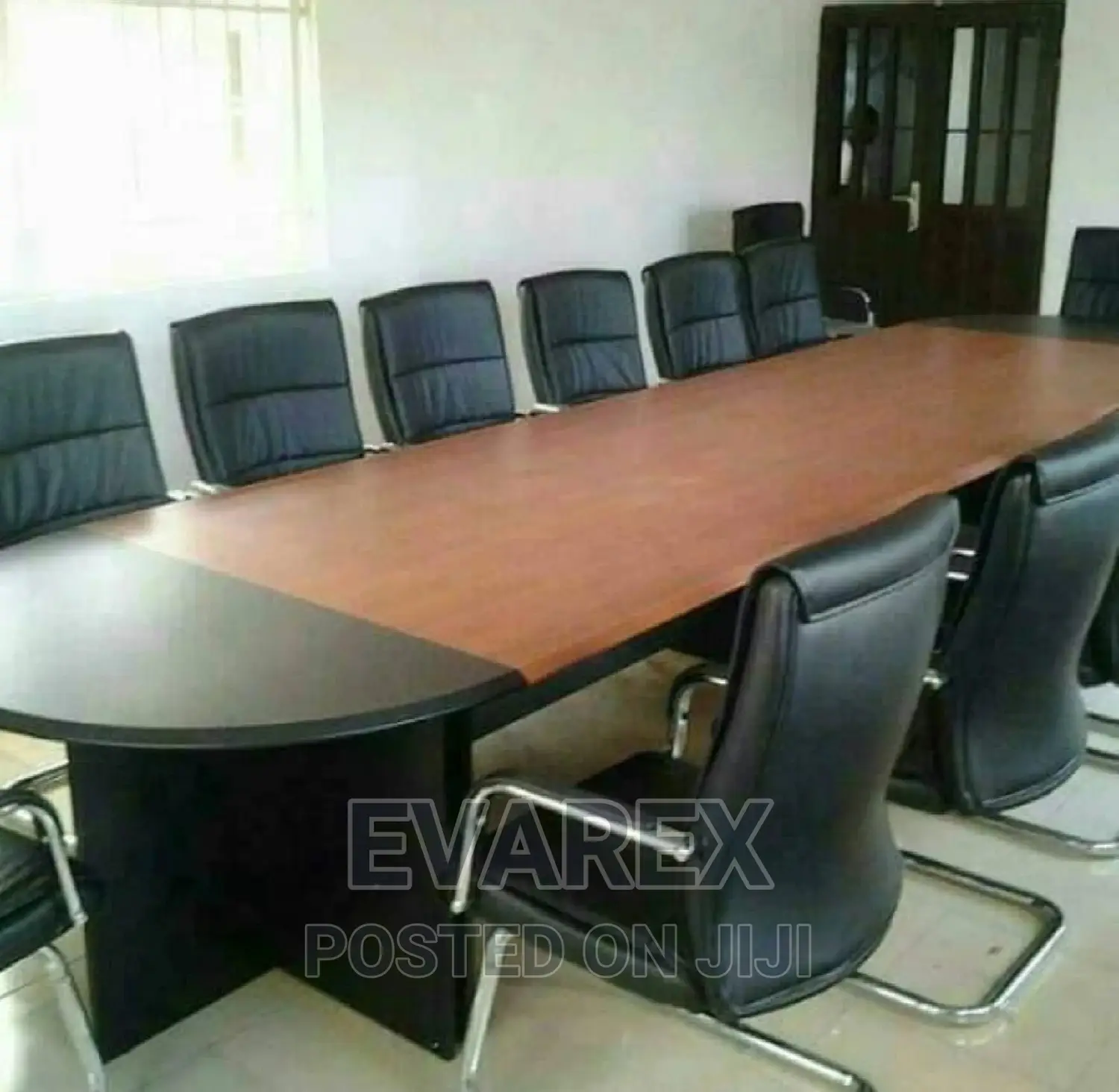 Conference/Meeting Table, Brown/Black