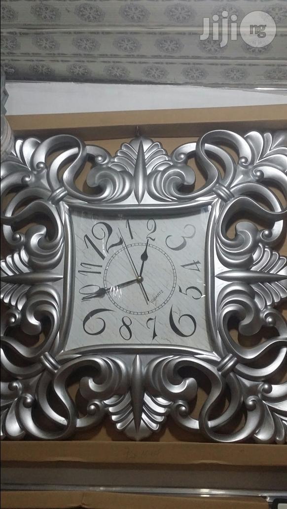 Silver Engine Battery Wall Clock