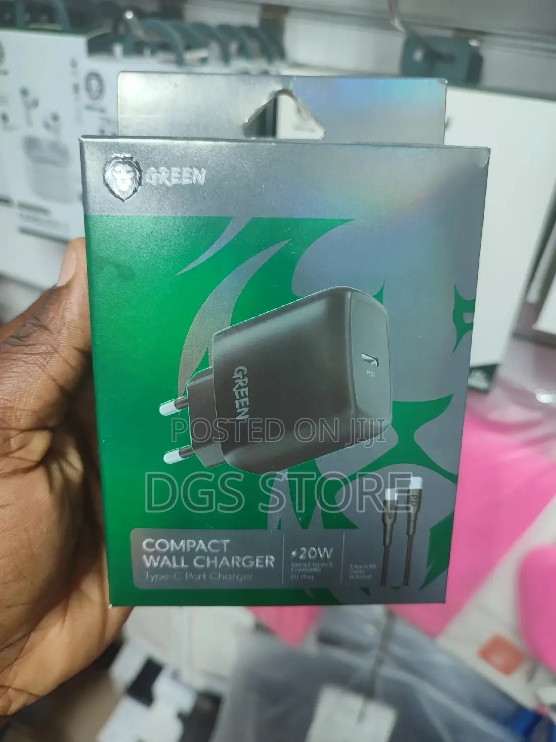 Green Lion Compact Wall Charger Type C Port Charger 20w
