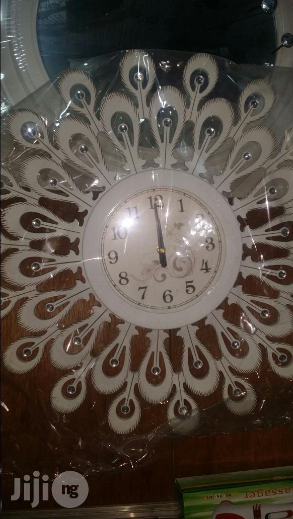 Designer Silver Battery Wall Clock.