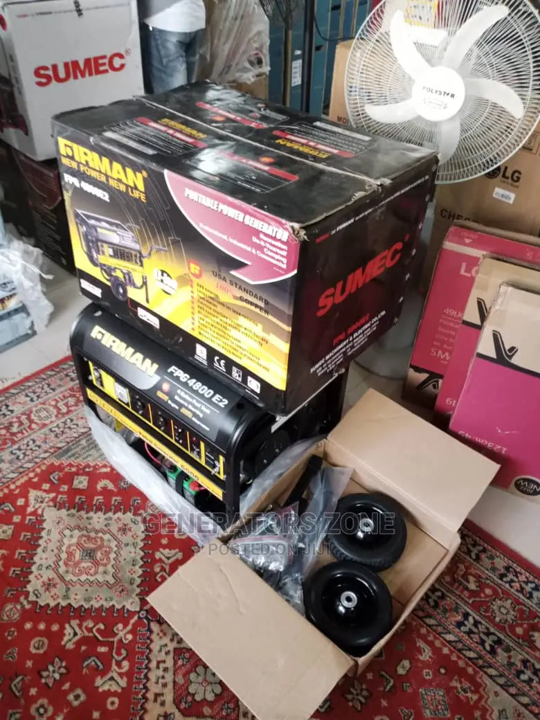 Firman Fpg4800e2 Automatic Generator 6.5kva PLUS Two Tyres