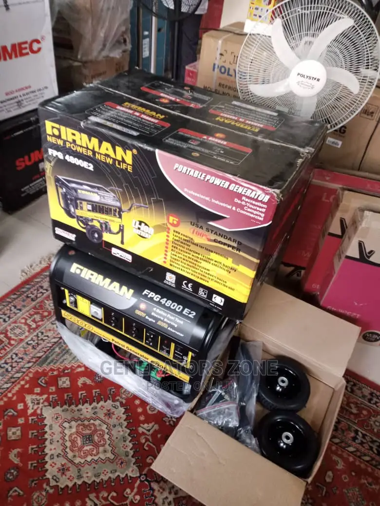 Firman Fpg4800e2 Key Starter Generator 6.5kva With Tyres