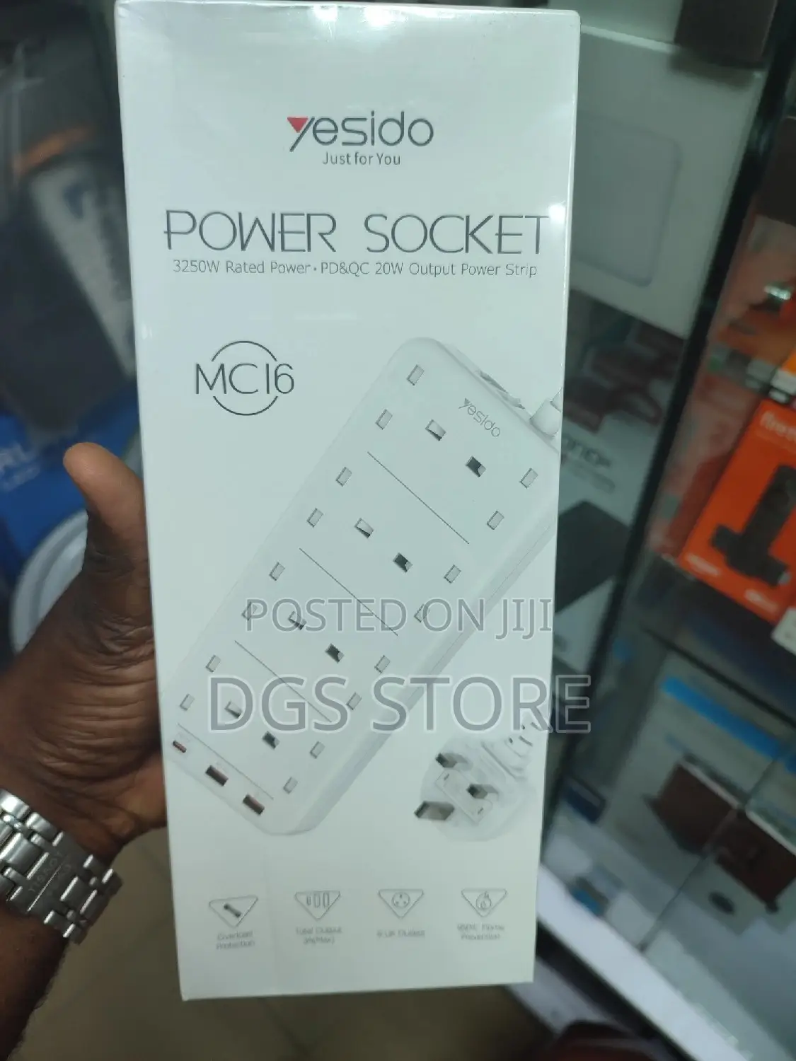 Yesido Power Socket Pd Qc 20w Output Mc16 Powerstripcharger
