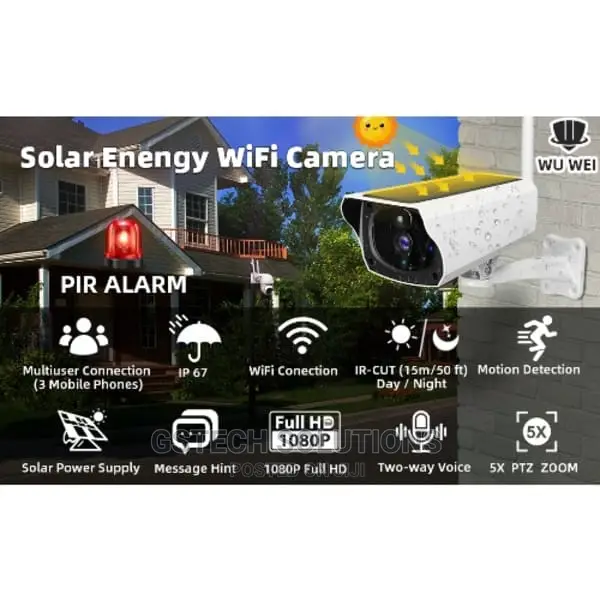 Low Power Solar Wifi Bullet Camera