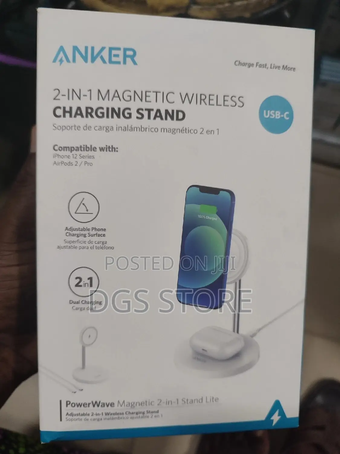 Anker Power Wave 2in1 Magnetic Wireless Charging Stand Lite