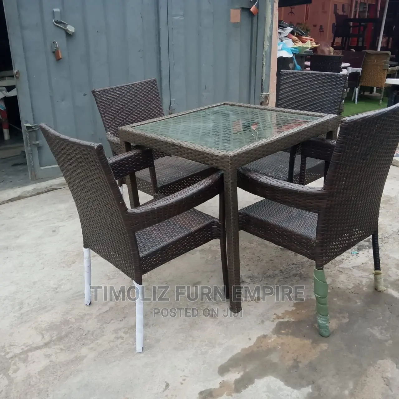 Rattan Outdoor Furniture/ With 4 Rattan Chairs