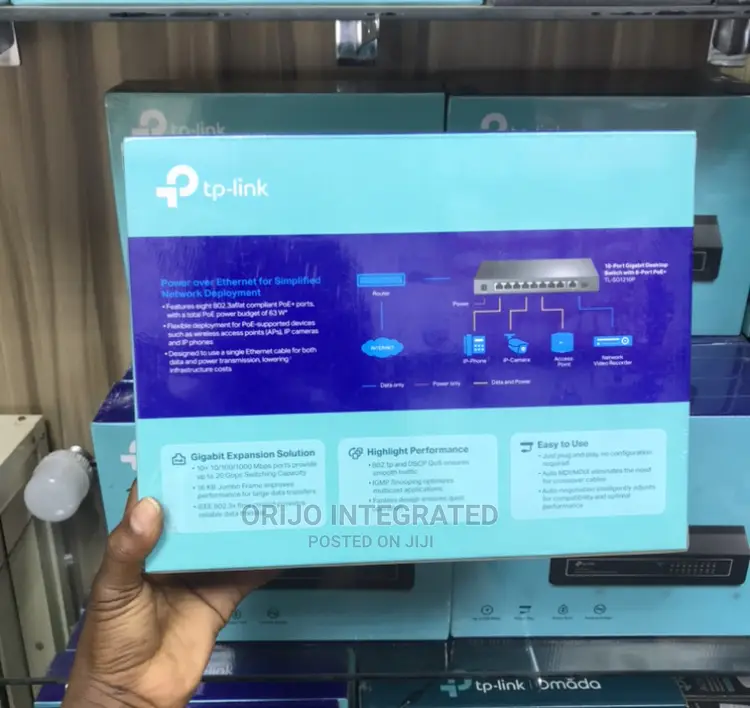 Link Tl-Sg1210p 10-Port Gigabit Desktop Switch, 8port Poe+