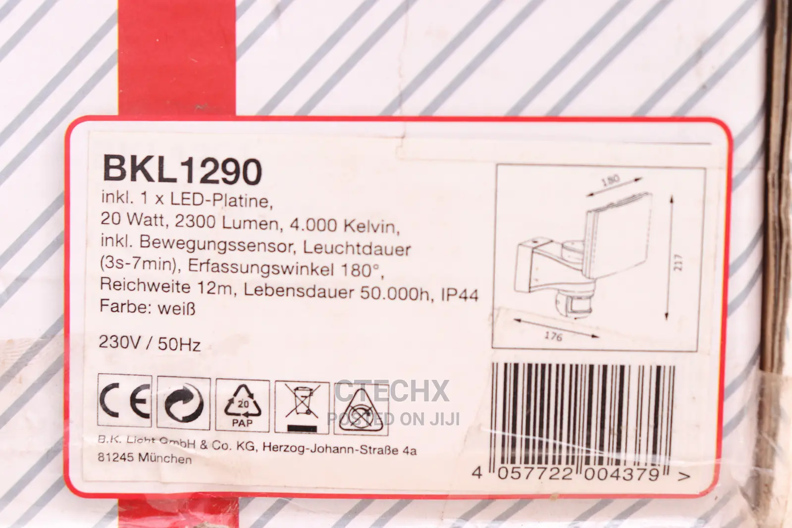Bkl 1290 LED Outdoor Lamp With Detector