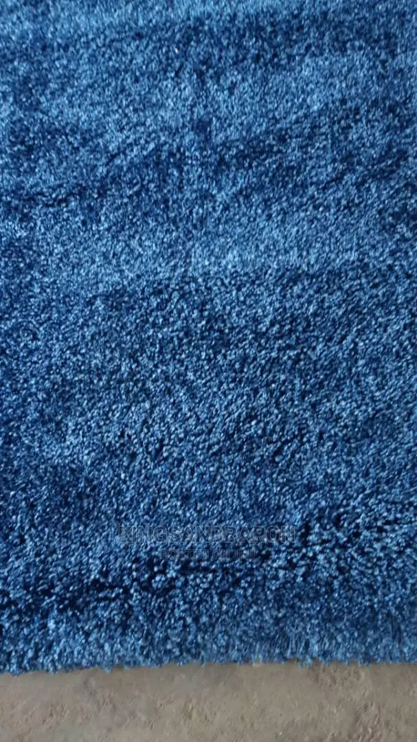5*7 American Navy Blue Wool Shaggy Rug