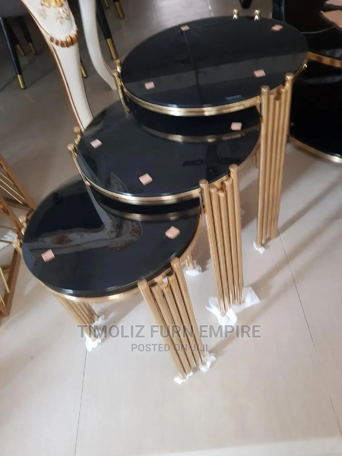 3in1 Extendable Side Tables With Tempered Glass Top.