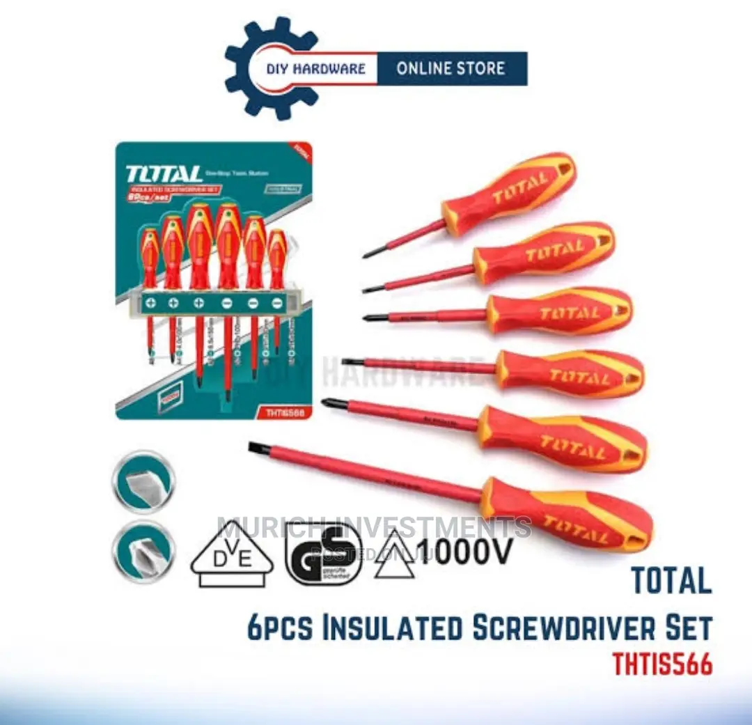 TOTAL 6pcs Insulated Screwdriver Set THTIS566