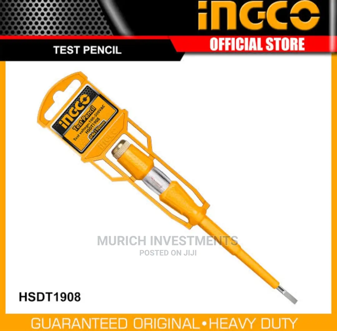 Ingco Screwdriver Voltage Detector 100-500v Ingco Hsdt1908