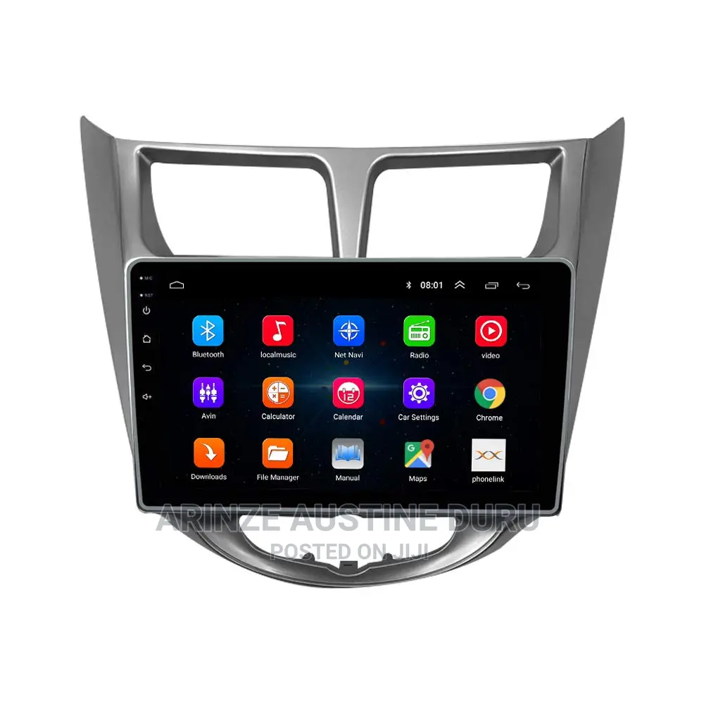 Android Forhyundai Verna/Accent/Solaris 2010-2016 Silver