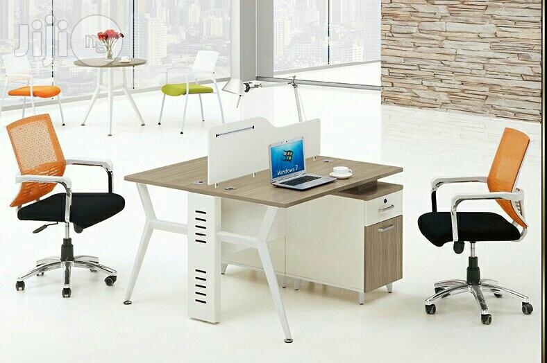 2man Workstation With Metal Legs