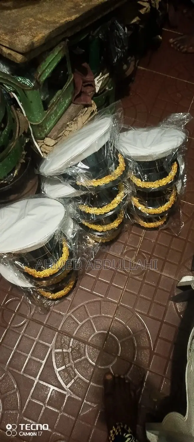 Police Cap With Flower/ Security Cap